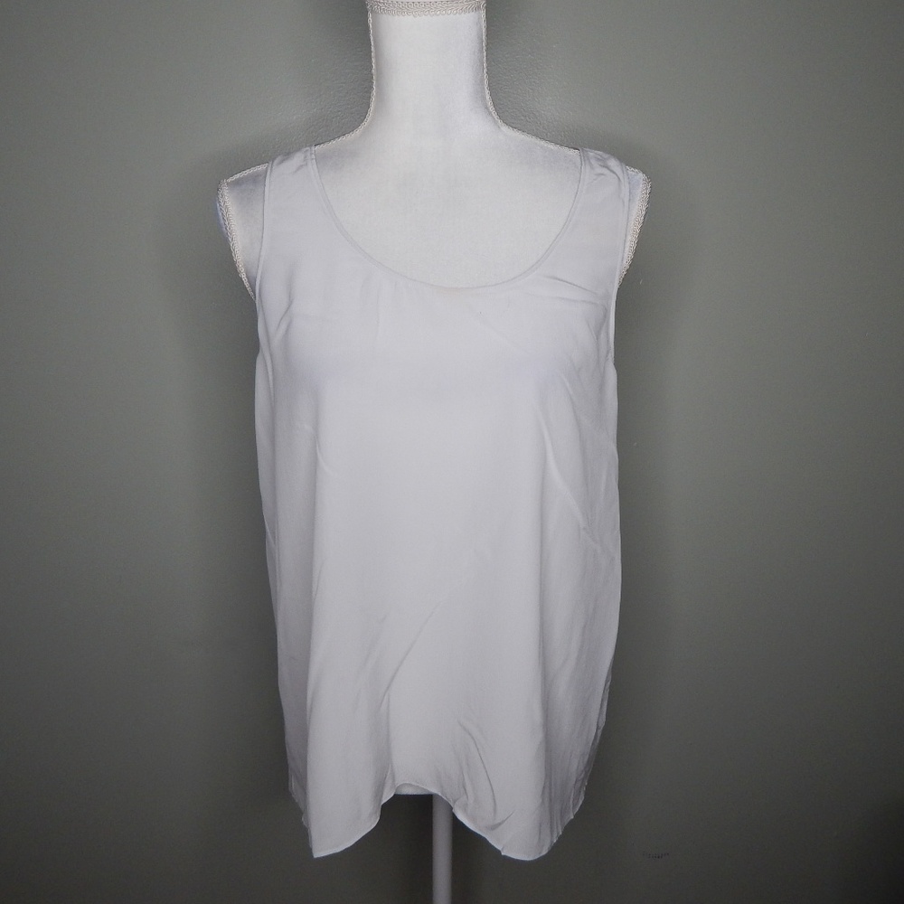 everlane women sleeveless shirt sz 10 grey